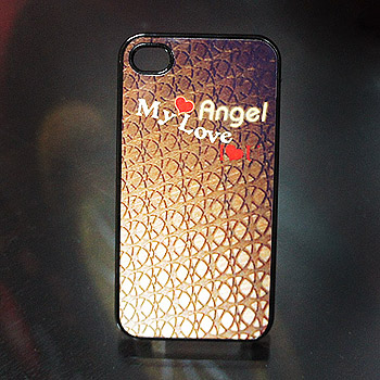 手機殼轉印-I PHONE 4.4S塑膠硬殼-個性黑